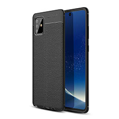 Funda Silicona Goma de Cuero Carcasa WL1 para Samsung Galaxy Note 10 Lite Negro