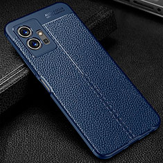 Funda Silicona Goma de Cuero Carcasa WL1 para Vivo iQOO Z6 5G Azul