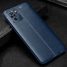 Funda Silicona Goma de Cuero Carcasa WL1 para Xiaomi Poco M5S Azul