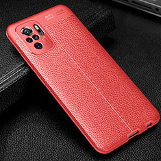 Funda Silicona Goma de Cuero Carcasa WL1 para Xiaomi Poco M5S Rojo