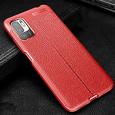 Funda Silicona Goma de Cuero Carcasa WL1 para Xiaomi Redmi Note 10 5G Rojo