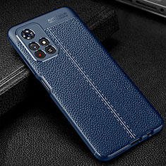 Funda Silicona Goma de Cuero Carcasa WL1 para Xiaomi Redmi Note 11 5G Azul