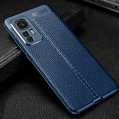 Funda Silicona Goma de Cuero Carcasa WL2 para Xiaomi Mi 12T 5G Azul