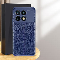 Funda Silicona Goma de Cuero Carcasa WL2 para Xiaomi Redmi K70E 5G Azul