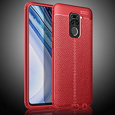 Funda Silicona Goma de Cuero Carcasa WL2 para Xiaomi Redmi Note 9 Rojo
