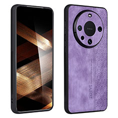Funda Silicona Goma de Cuero Carcasa YZ1 para Huawei Mate 60 Pro Purpura Claro