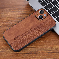 Funda Silicona Goma de Cuero Carcasa YZ2 para Apple iPhone 14 Pro Max Marron