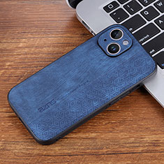 Funda Silicona Goma de Cuero Carcasa YZ2 para Apple iPhone 15 Pro Max Azul