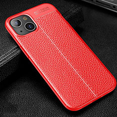 Funda Silicona Goma de Cuero Carcasa Z01 para Apple iPhone 13 Mini Rojo