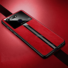 Funda Silicona Goma de Cuero Carcasa Z01 para Huawei Honor View 20 Rojo