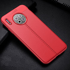 Funda Silicona Goma de Cuero Carcasa Z03 para Huawei Mate 30 5G Rojo