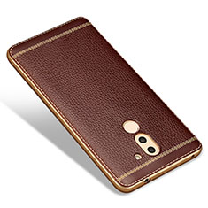 Funda Silicona Goma de Cuero para Huawei Honor 6X Pro Marron