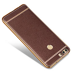 Funda Silicona Goma de Cuero para Huawei Honor 8 Marron