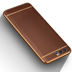 Funda Silicona Goma de Cuero para Huawei Honor 9 Premium Marron