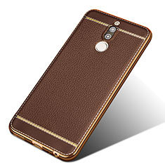 Funda Silicona Goma de Cuero para Huawei Maimang 6 Marron