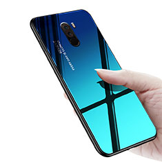 Funda Silicona Goma Espejo M03 para Xiaomi Pocophone F1 Azul