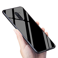 Funda Silicona Goma Espejo M04 para Xiaomi Pocophone F1 Negro