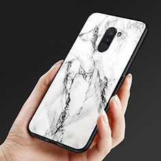 Funda Silicona Goma Espejo M05 para Xiaomi Pocophone F1 Blanco