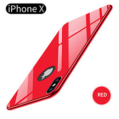 Funda Silicona Goma Espejo para Apple iPhone Xs Max Rojo