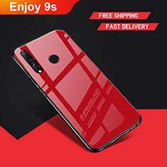 Funda Silicona Goma Espejo para Huawei Enjoy 9s Rojo