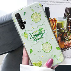 Funda Silicona Goma Fruta Carcasa para Huawei Nova 5T Verde