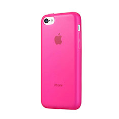 Funda Silicona Goma Mate para Apple iPhone 5C Rosa Roja