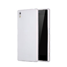 Funda Silicona Goma Mate para Sony Xperia Z5 Blanco