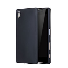 Funda Silicona Goma Mate para Sony Xperia Z5 Negro