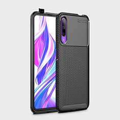Funda Silicona Goma Twill B02 para Huawei P Smart Pro (2019) Negro