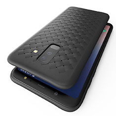 Funda Silicona Goma Twill B02 para Samsung Galaxy A6 Plus Negro