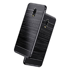 Funda Silicona Goma Twill para Samsung Galaxy C7 (2017) Negro