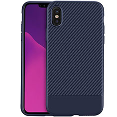 Funda Silicona Goma Twill Z01 para Apple iPhone Xs Max Azul