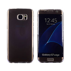 Funda Silicona Transparente Cubre Entero Carcasa para Samsung Galaxy S7 Edge G935F Gris