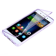 Funda Silicona Transparente Cubre Entero para Huawei P8 Lite Morado