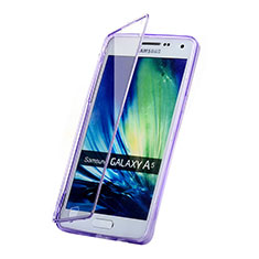 Funda Silicona Transparente Cubre Entero para Samsung Galaxy A5 Duos SM-500F Morado