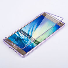 Funda Silicona Transparente Cubre Entero para Samsung Galaxy A7 SM-A700 Morado