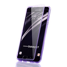 Funda Silicona Transparente Cubre Entero para Samsung Galaxy C5 SM-C5000 Morado