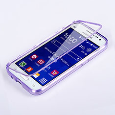 Funda Silicona Transparente Cubre Entero para Samsung Galaxy Core Prime G360F G360GY Morado