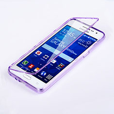 Funda Silicona Transparente Cubre Entero para Samsung Galaxy Grand Prime 4G G531F Duos TV Morado