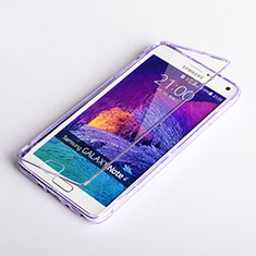 Funda Silicona Transparente Cubre Entero para Samsung Galaxy Note 4 Duos N9100 Dual SIM Morado