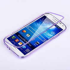 Funda Silicona Transparente Cubre Entero para Samsung Galaxy S4 i9500 i9505 Morado