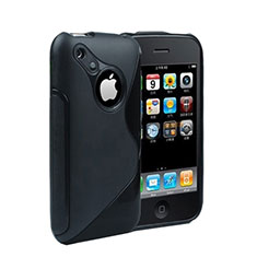Funda Silicona Transparente S-Line para Apple iPhone 3G 3GS Negro