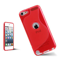 Funda Silicona Transparente S-Line para Apple iPod Touch 5 Rojo