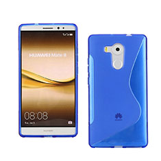 Funda Silicona Transparente S-Line para Huawei Mate 8 Azul