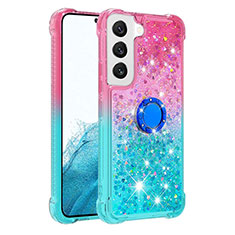 Funda Silicona Ultrafina Carcasa Gradiente Y04B para Samsung Galaxy S21 5G Cian