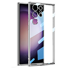 Funda Silicona Ultrafina Carcasa Transparente AC1 para Samsung Galaxy S21 Ultra 5G Plata