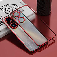 Funda Silicona Ultrafina Carcasa Transparente AN1 para Huawei Honor 60 5G Rojo