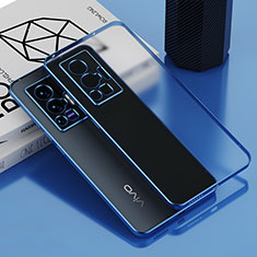 Funda Silicona Ultrafina Carcasa Transparente AN1 para Vivo X70 Pro 5G Azul