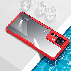 Funda Silicona Ultrafina Carcasa Transparente BH1 para Xiaomi Mi 12T Pro 5G Rojo