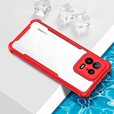 Funda Silicona Ultrafina Carcasa Transparente BH1 para Xiaomi Mi 13 5G Rojo